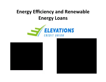 Energy  Efficiency  and  Renewable  Energy  Loans  What  is  it?  Boulder