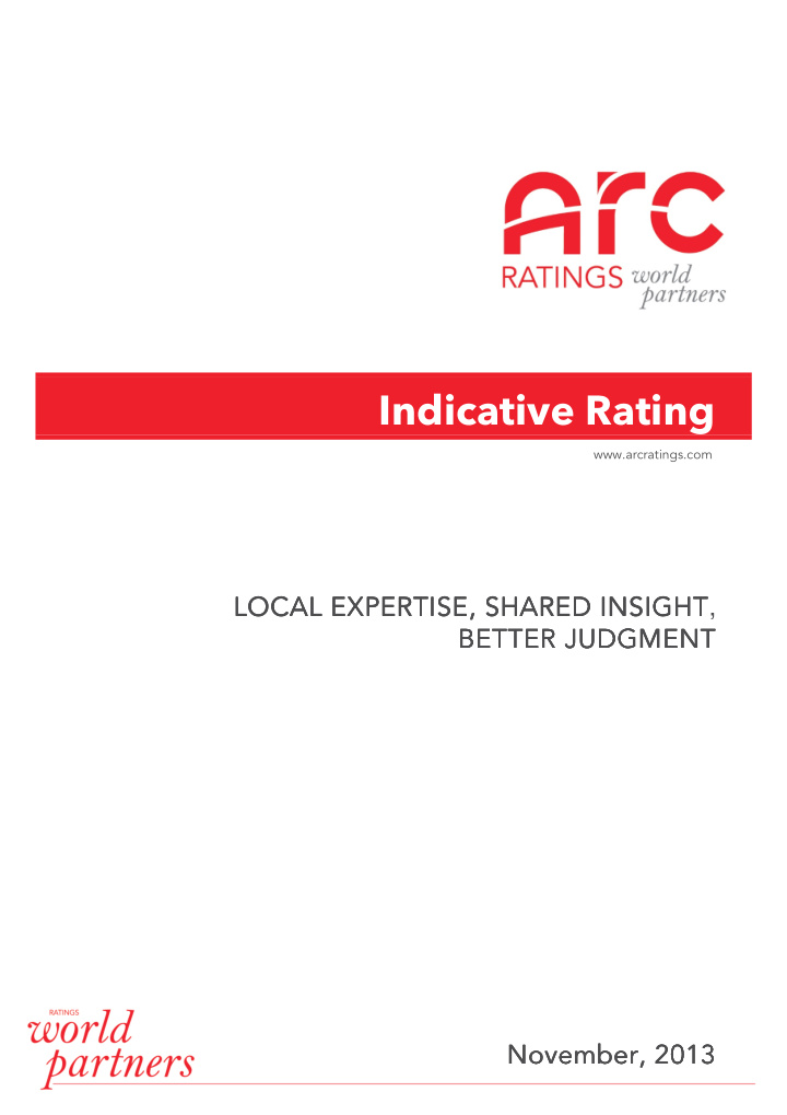 indicative rating
