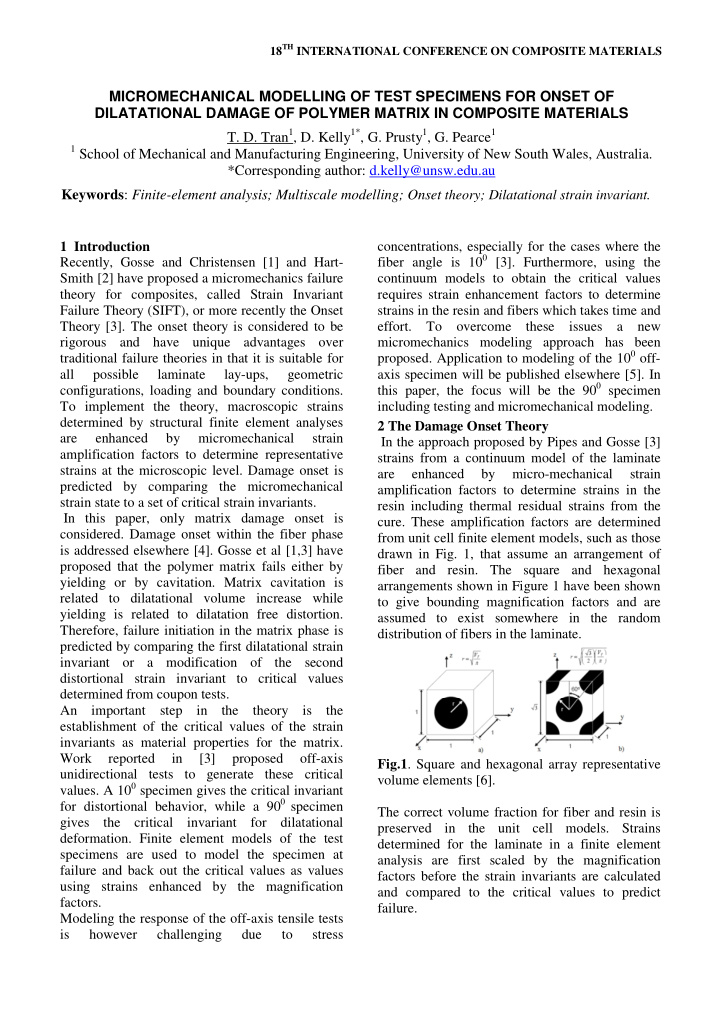 micromechanical modelling of test specimens for onset of