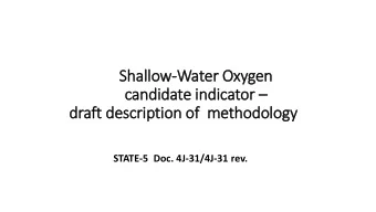 Shallow-Water O  Oxygen  candidate i  indicator  r   draft descri  ription o  of  meth