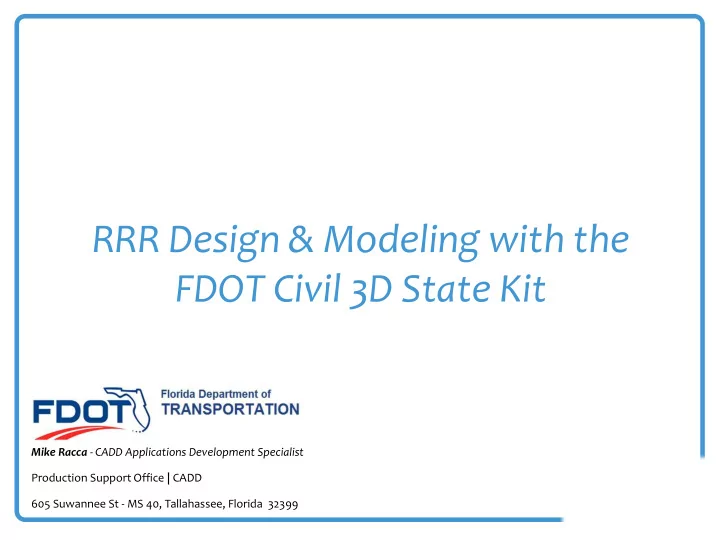 rrr design modeling with the