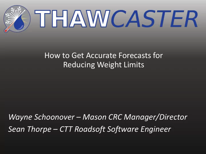 how to get accurate forecasts for