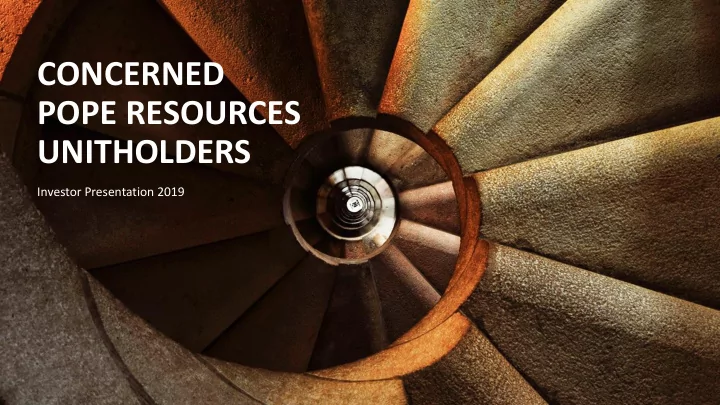 unitholders
