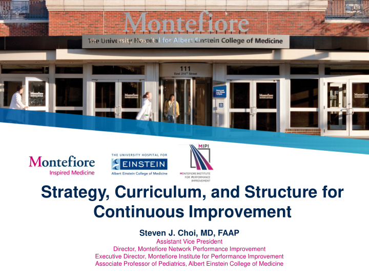 strategy curriculum and structure for continuous