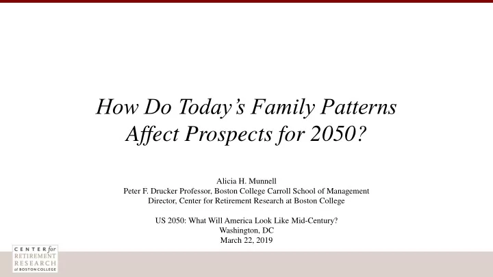 how do today s family patterns