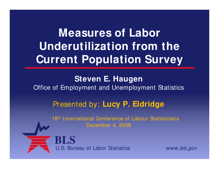 measures of labor underutilization from the current