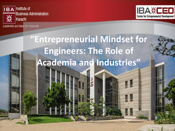 entrepreneurial mindset for engineers the role of