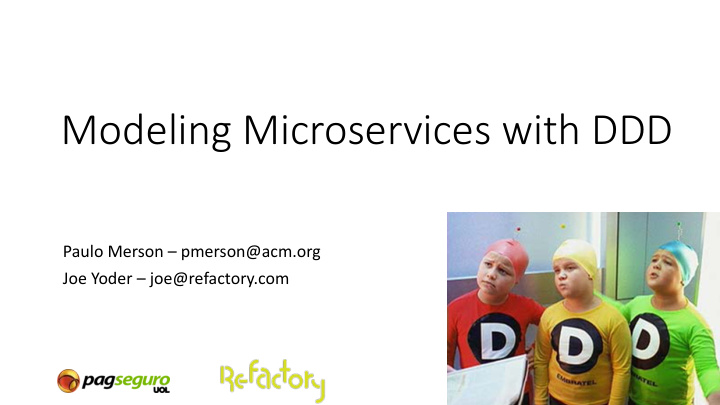 modeling microservices with ddd
