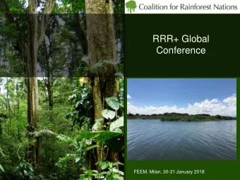 RRR+ Global  Conference  FEEM, Milan, 30-31 January 2018  Democratic Republic of Congo (DRC)