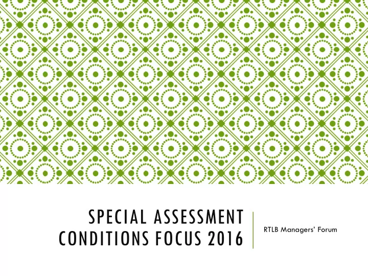 special assessment
