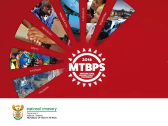 Main messages    South Africa is undergoing a difficult economic transition. This partly