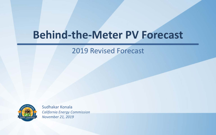 behind the meter pv forecast