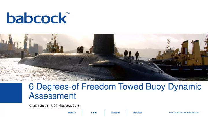 6 degrees of freedom towed buoy dynamic