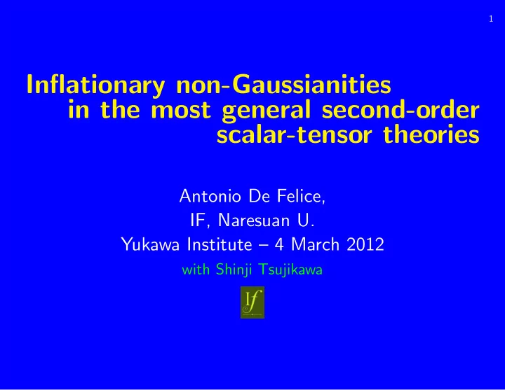inflationary non gaussianities in the most general second