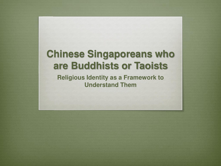 chinese singaporeans who