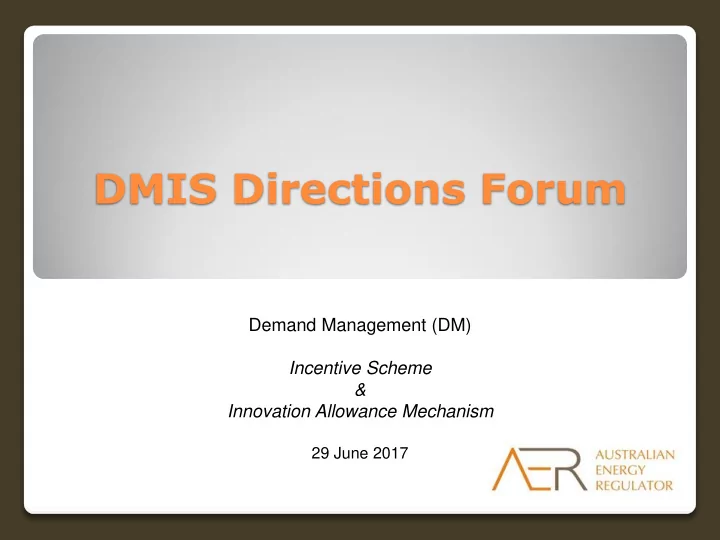 dmis directions forum