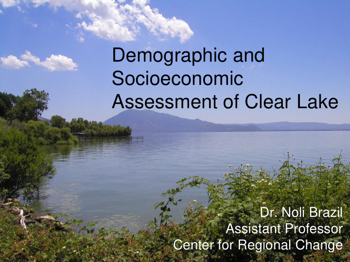 assessment of clear lake