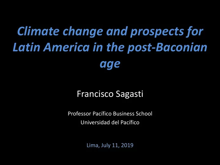 latin america in the post baconian