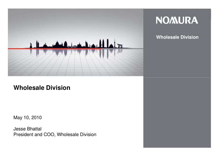 wholesale division