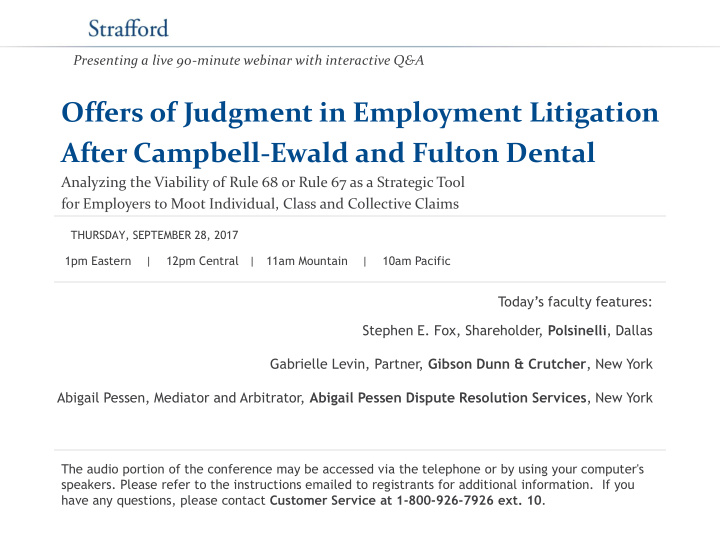 offers of judgment in employment litigation after