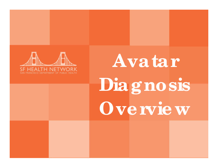 avatar diagnosis over view