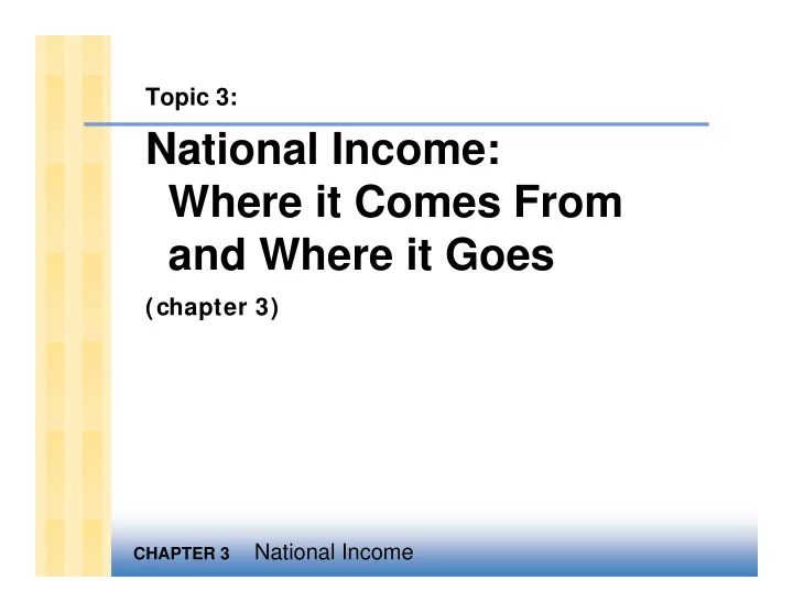 national income where it comes from and where it goes