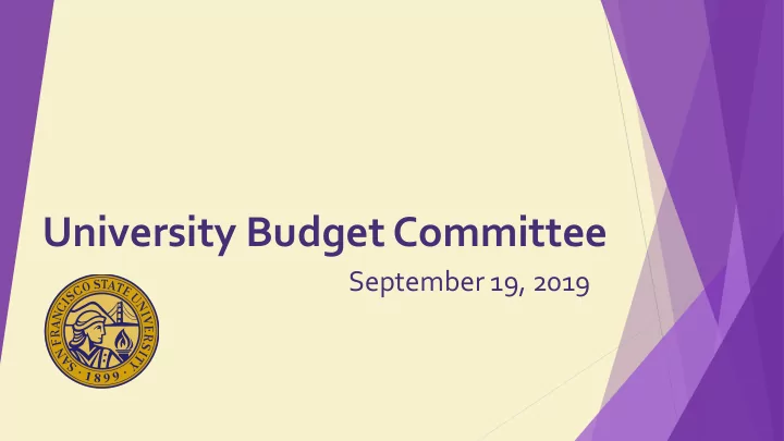 university budget committee