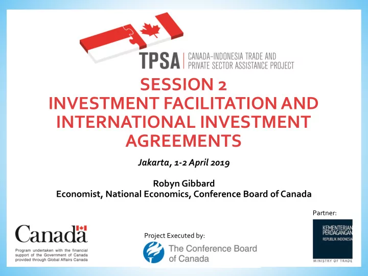 investment facilitation and