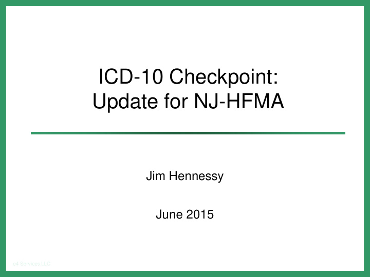 icd 10 checkpoint update for nj hfma