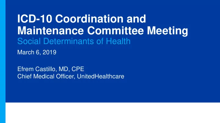 icd 10 coordination and maintenance committee meeting
