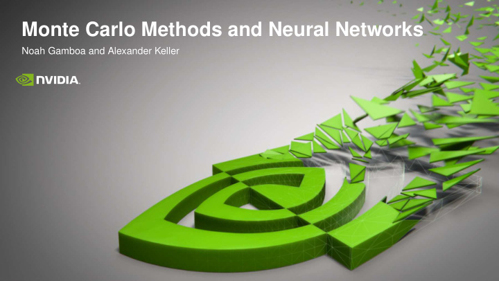 monte carlo methods and neural networks