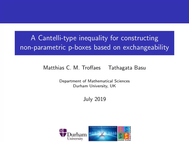 a cantelli type inequality for constructing non