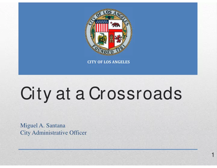 city at a crossroads