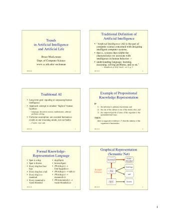 Traditional Definition of  Artificial Intelligence  Trends   Artificial Intelligence (AI) is