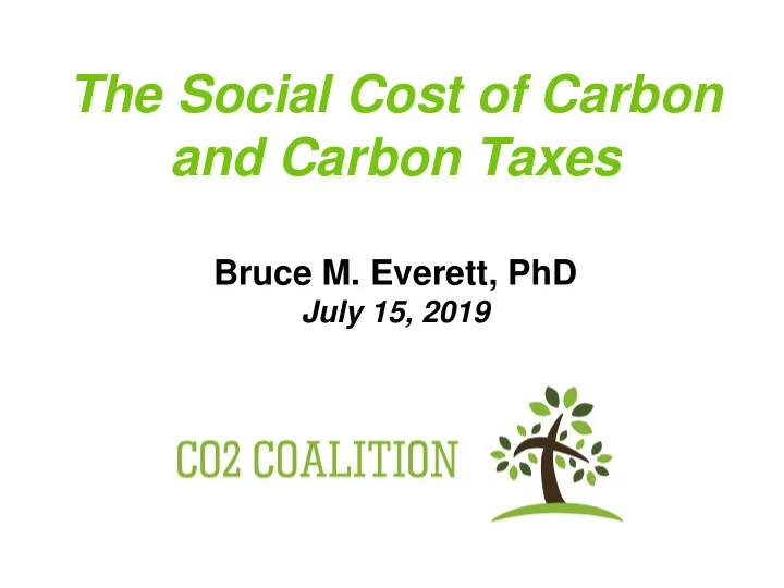 and carbon taxes