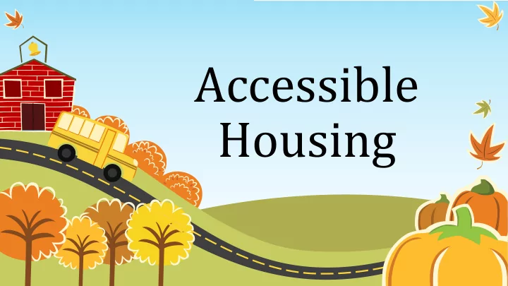 accessible housing accessible housing