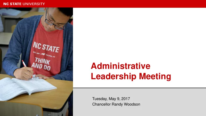 administrative leadership meeting