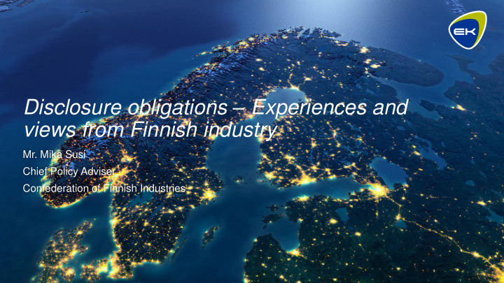 views from finnish industry