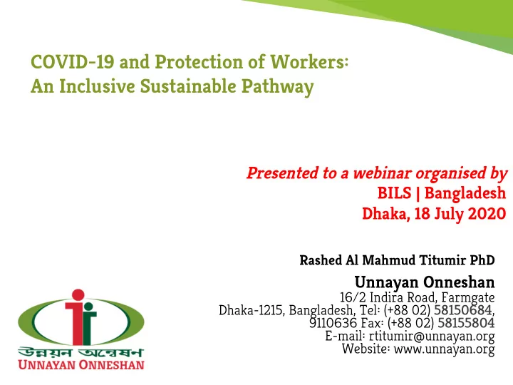 covid 19 and protection of workers an inclusive