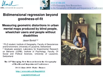 Bidimensional regression beyond  goodness-of-fit  Measuring geometric distortions in urban  mental