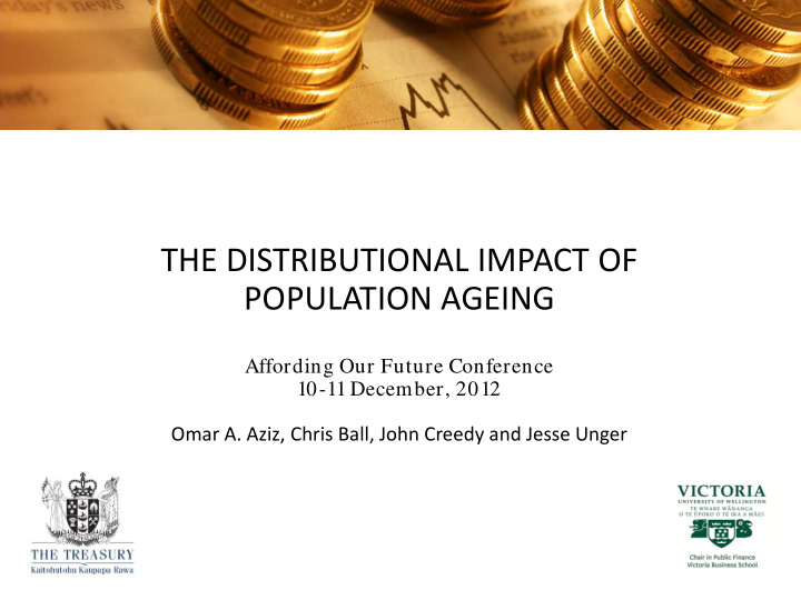 the distributional impact of population ageing