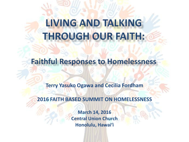 2016 faith based summit on homelessness march 14 2016