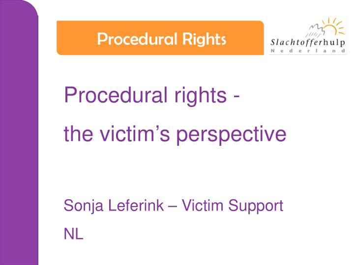 procedural rights the victim s perspective