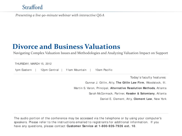 divorce and business valuations