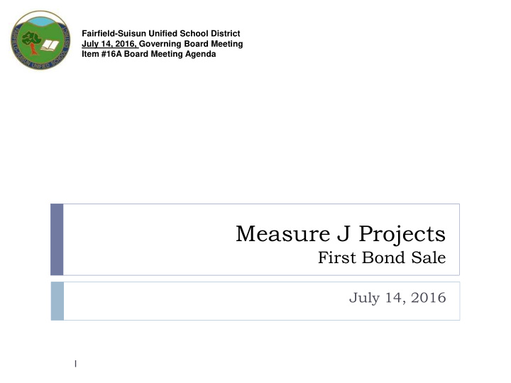measure j projects