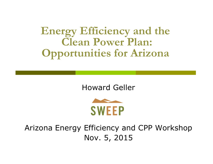 energy efficiency and the clean power plan opportunities