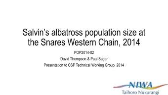 Salvins albatross population size at the Snares Western Chain, 2014  POP2014-02  David Thompson