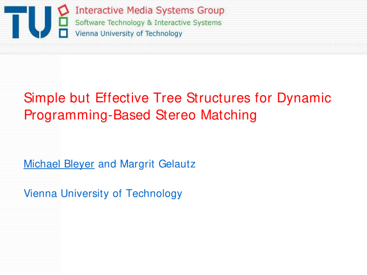 simple but effective tree structures for dynamic