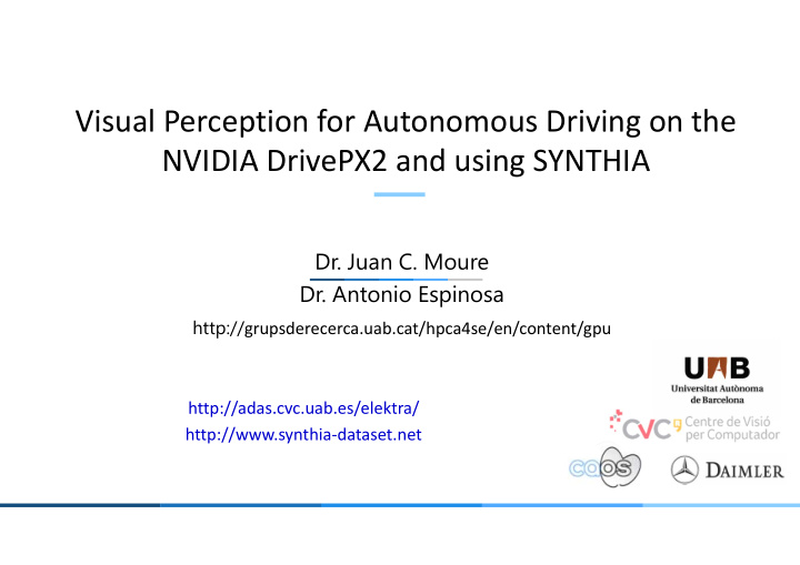 visual perception for autonomous driving on the nvidia