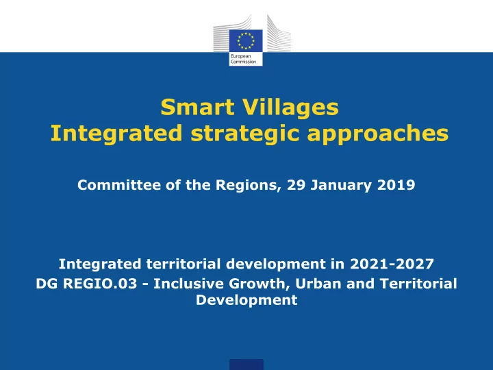 smart villages